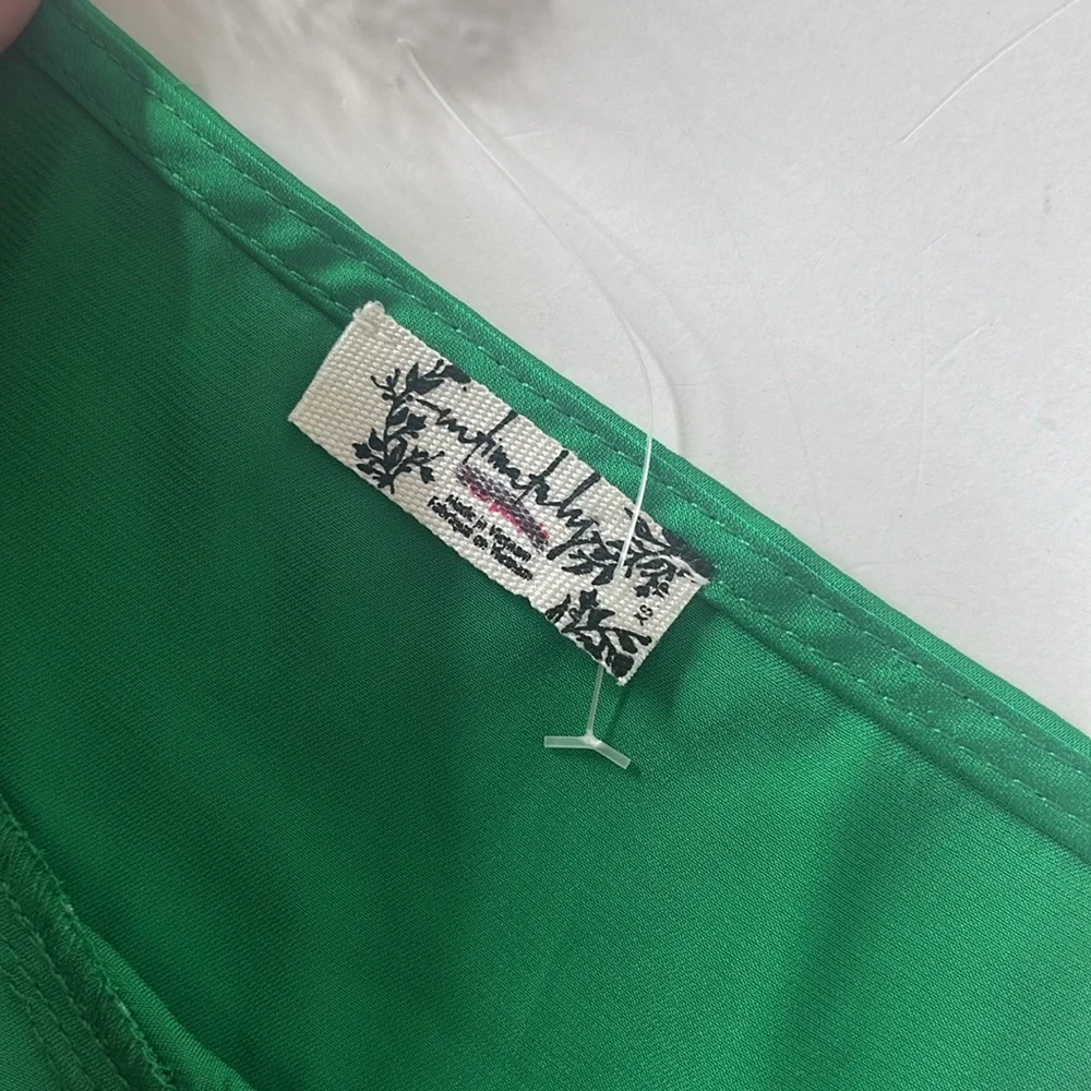 Free People Countryside Maxi Slip Dress Emerald Green XS